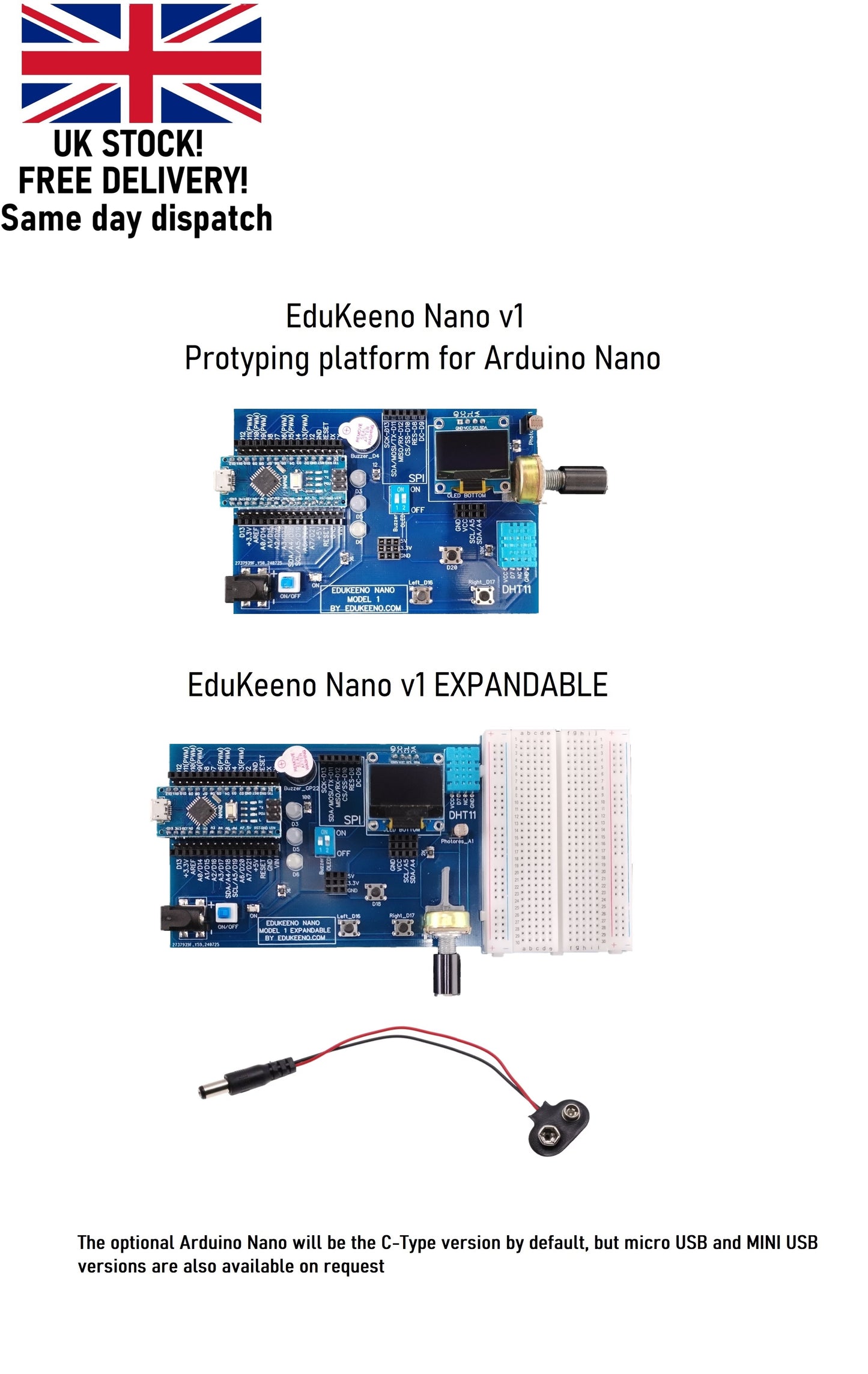 Edukeeno Nano v1.0 Development Board for Arduino Nano