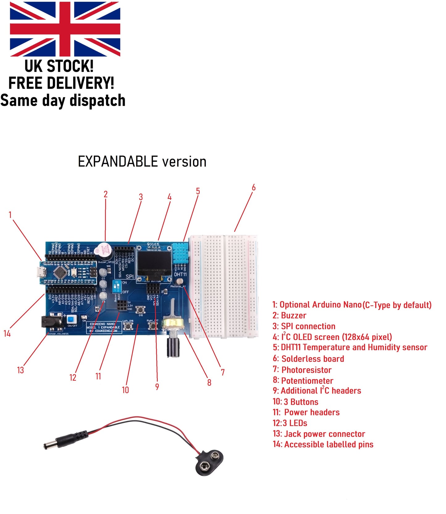 Edukeeno Nano v1.0 Development Board for Arduino Nano